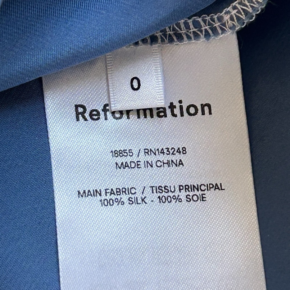 Reformation Ombré Sofia 100% Silk Slip Midi Dress Blue Lavender size 0 $278 Prom - Picture 10 of 14